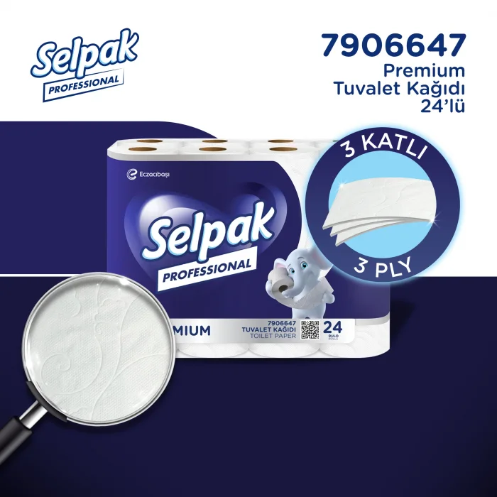 Selpak Professional Premium Tuvalet Kağıdı 3 x 24 Rulo