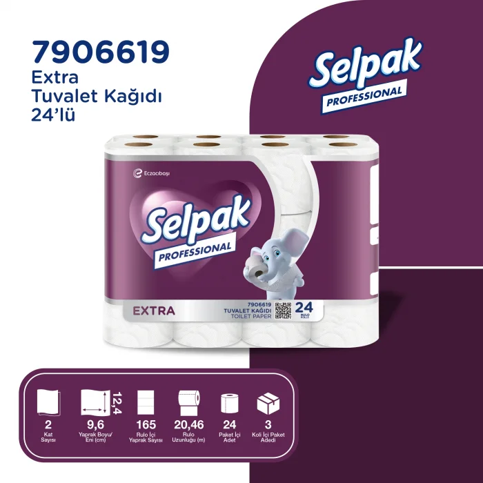 Selpak Profesyonel Premium Tuvalet Kağıdı Extra 24lü x 3 Adet