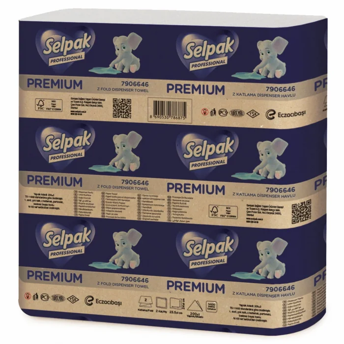 Selpak Professional Premium Z Katlı 200 Yaprak 20li Dispenser Havlu