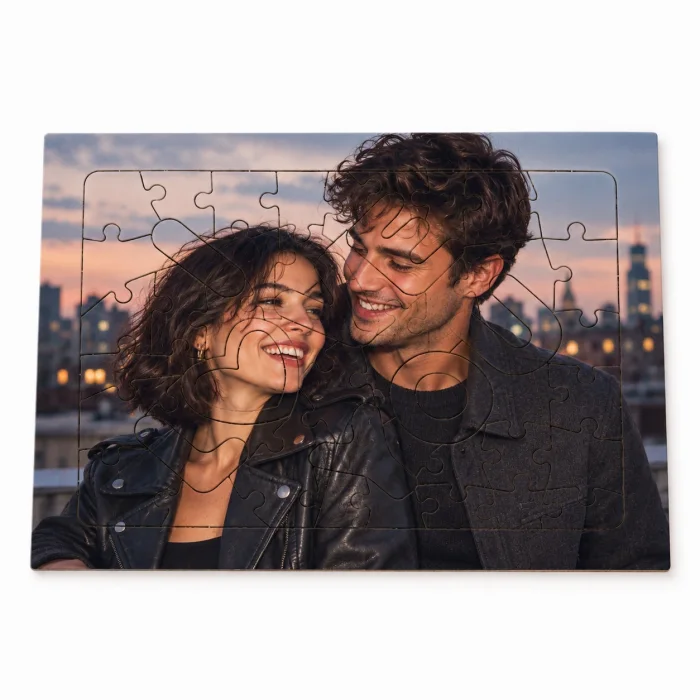 Kişiye Özel Fotoğraflı I Love You Puzzle – 48 Parça