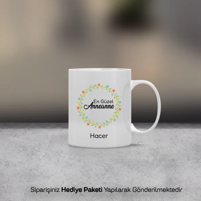 En Güzel Anneanne Yazılı Kişiye Özel İsimli Kupa Bardak