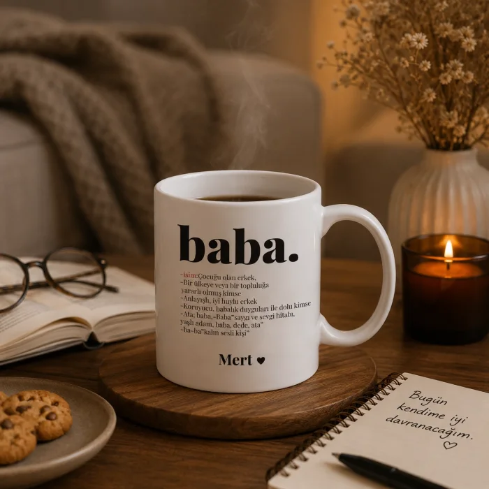 Baba Tanımlı Kişiye Özel Kupa Bardak
