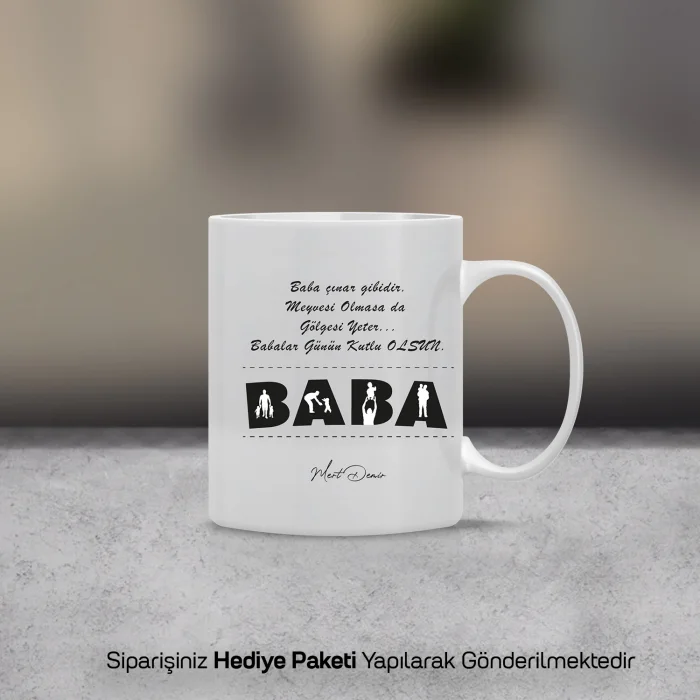 Babalar Gününe Özel İsimli Kupa Bardak