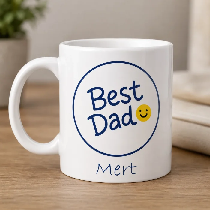 Best Dad – Kişiye Özel Minimal Baba Kupası