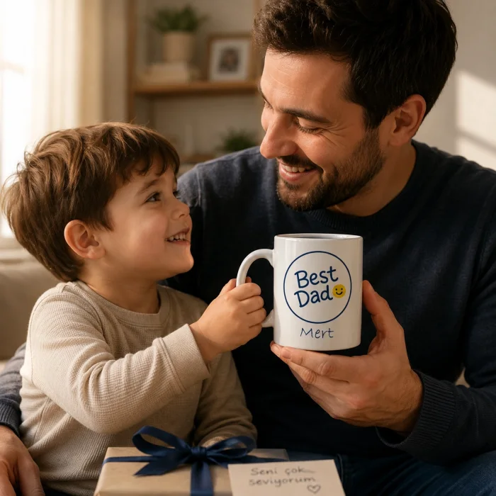 Best Dad – Kişiye Özel Minimal Baba Kupası