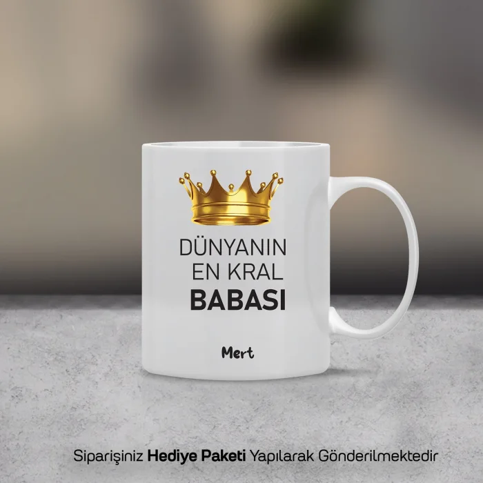 Dünyanın En Kral Babası Temalı Kişiye Özel Kupa Bardak