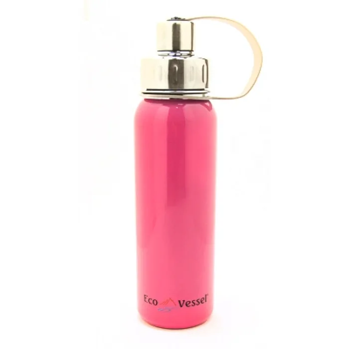 Eco Vessel Paslanmaz Çelik Vidalı Başlık Termos 0.75 Litre-PEMBE