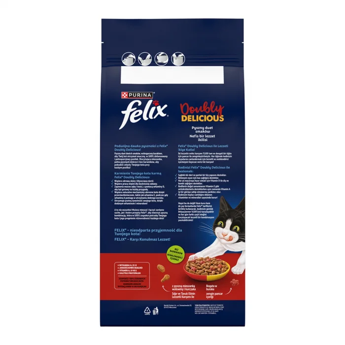 Felix Çifte Lezzet Sığır Etli Yetişkin Kedi Maması 2 Kg