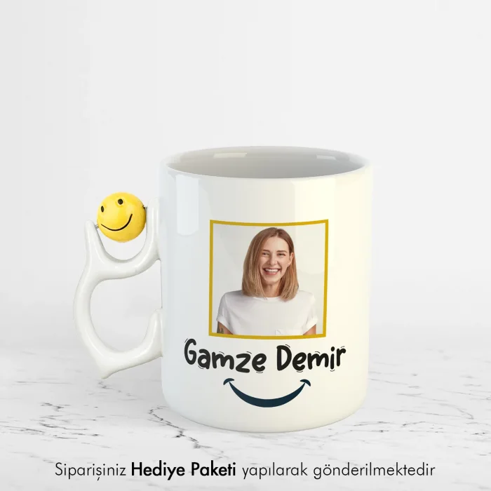 Fotoğraf Baskılı Emojili Kupa Bardak