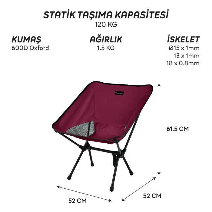 FreeCamp Jett Katlanır Sandalye-BORDO