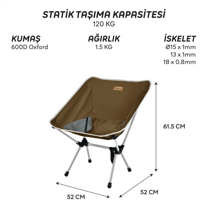 FreeCamp Jett Katlanır Sandalye-KAHVERENGİ