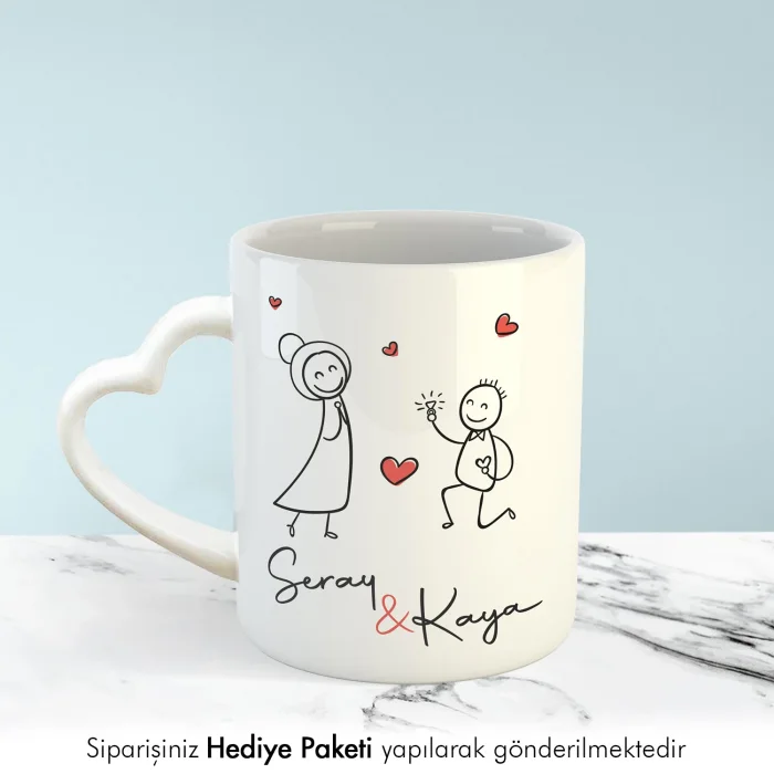 Sonsuz Aşk Temalı 2li Kupa
