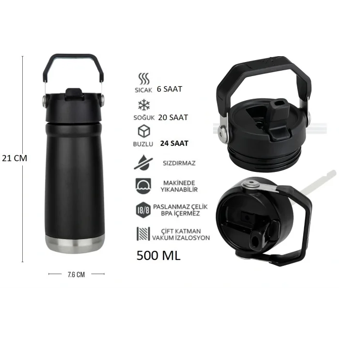 Globox Termos 500ml Siyah