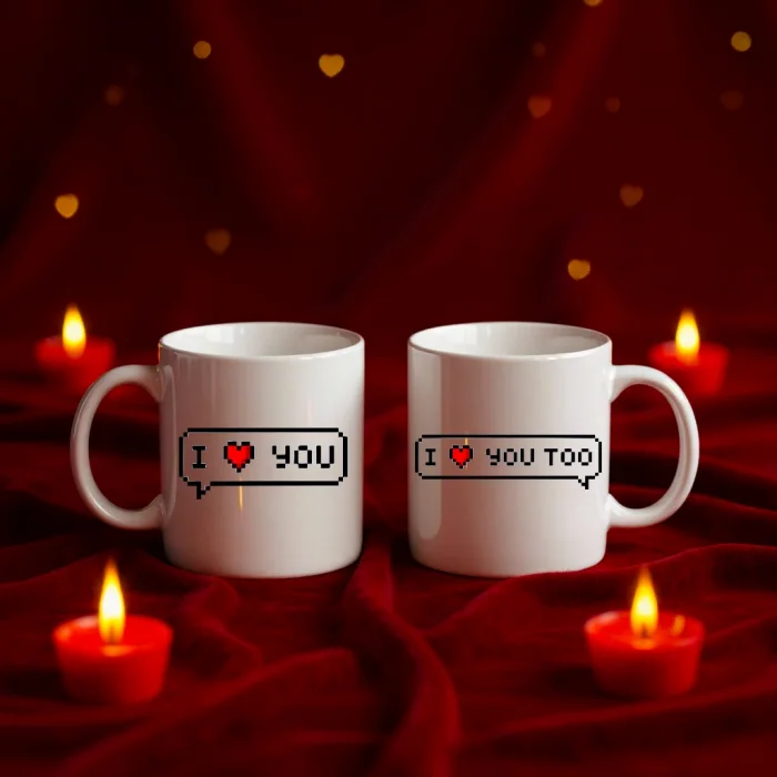 I Love You Too Çift Kupa Seti