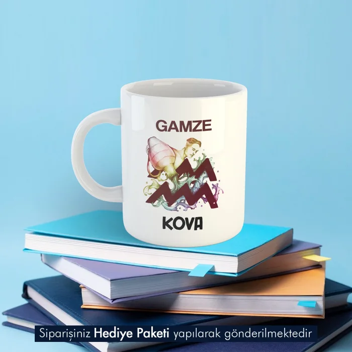 Kova Burcuna Hediye Kupa Bardak
