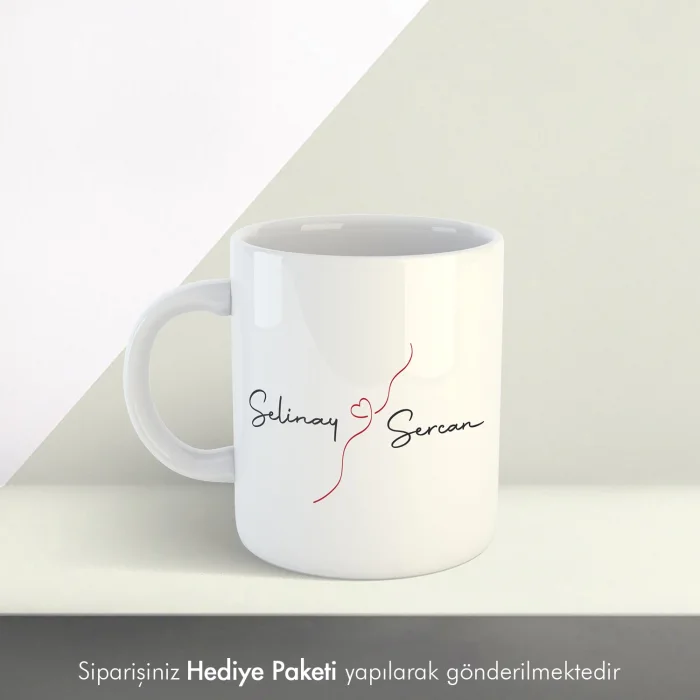 Minimalist İsim Baskılı Özelleştirmeli Kupa