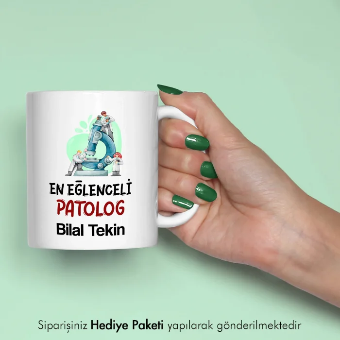 Patolog Tasarımlı İsme Özel Hediye Kupa