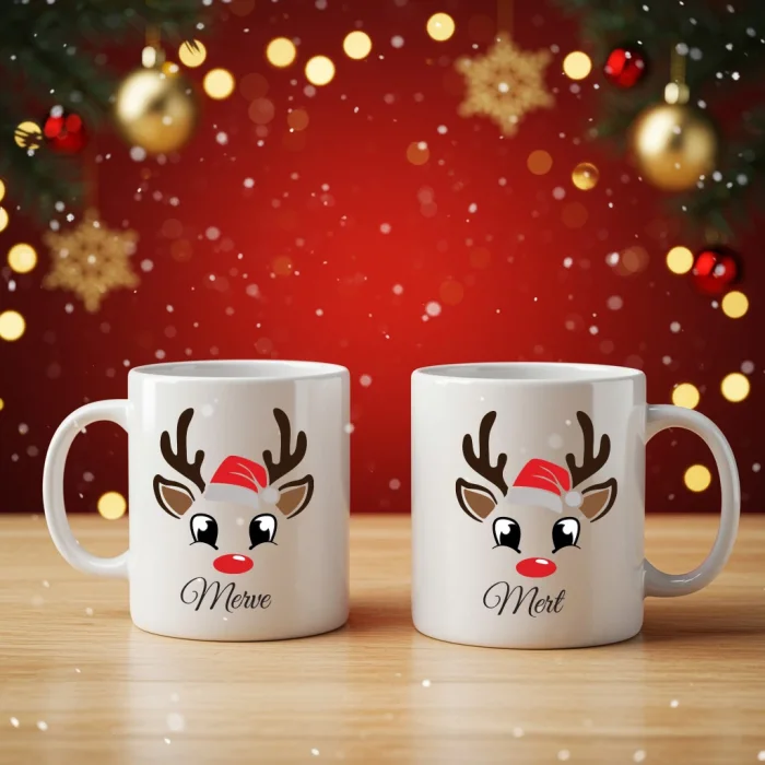 2li Noel Geyiği Temalı İsimli Kupa