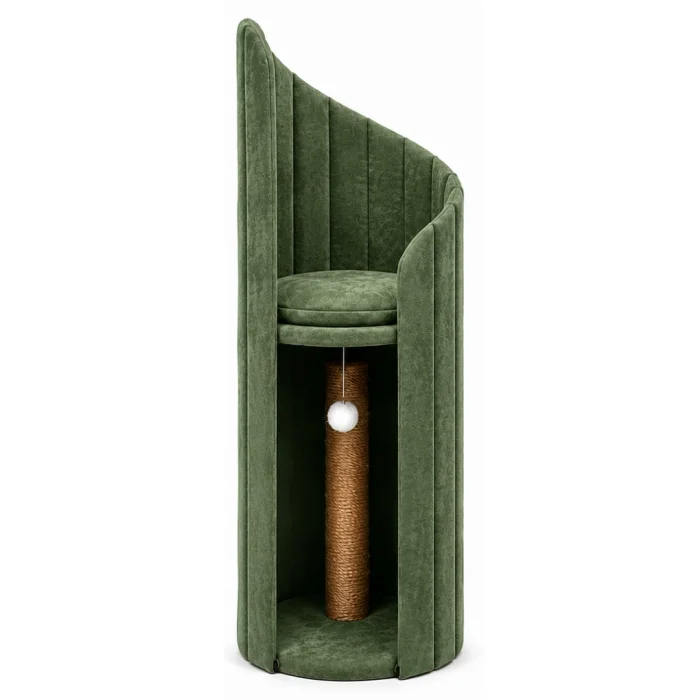 Orman Yosunu Premium Kedi Mobilyası | Kedi Yatağı ve Tırmalama Ünitesi