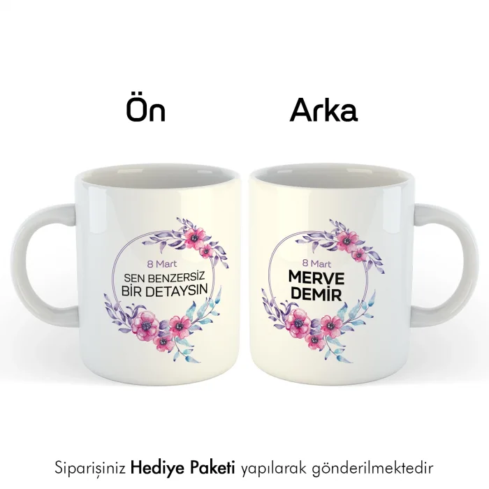 Sen Benzersiz Bir Detaysın Kişiye Özel İsimli Kupa Bardak