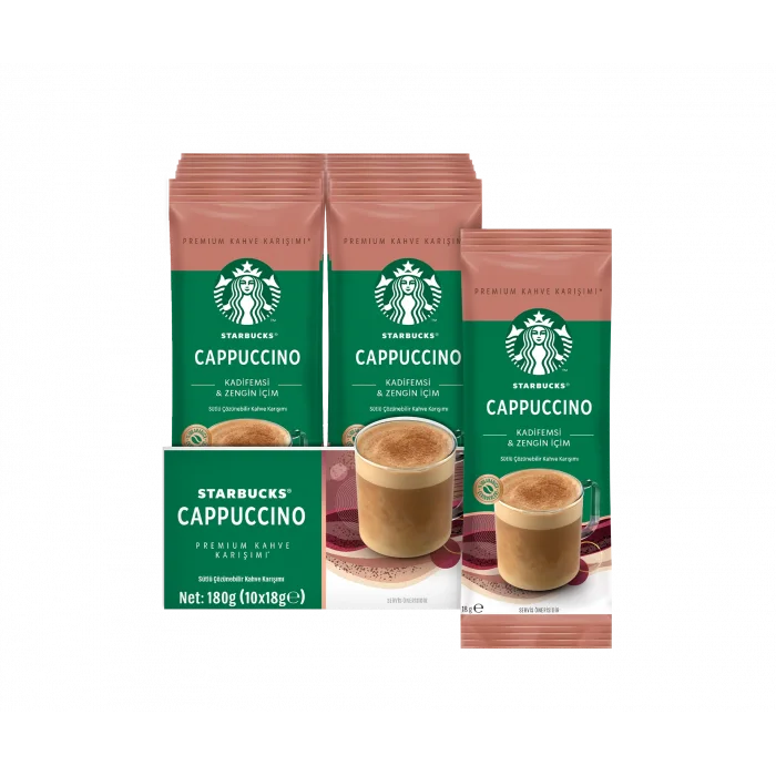 Starbucks Cappuccino Premium Kahve Karışımı 18 g x 10 Adet