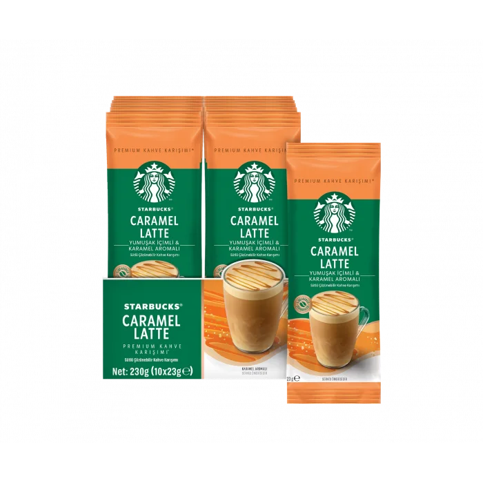 Starbucks Caramel Latte Premium Kahve Karışımı 23 g x 10 Adet