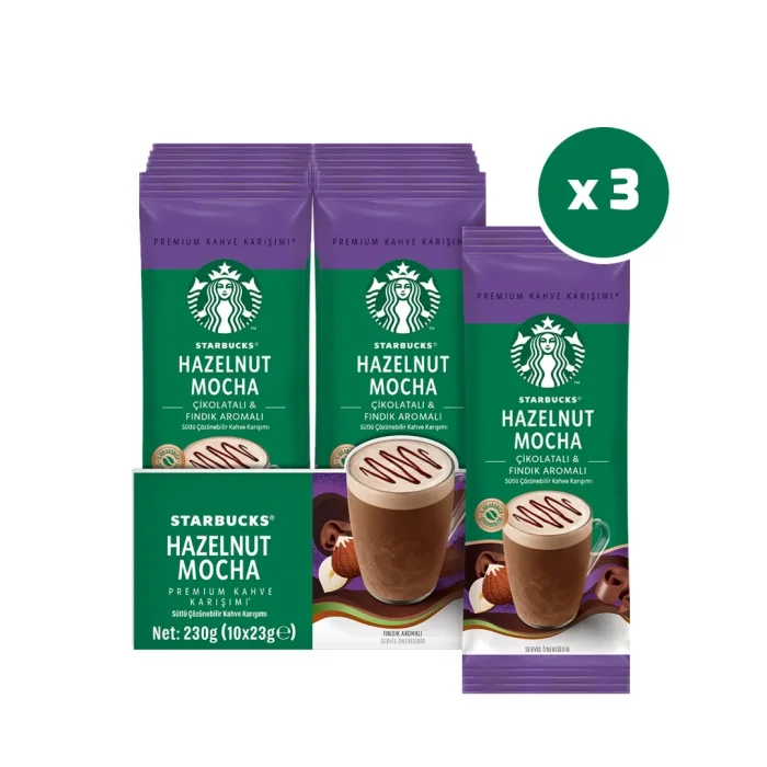 Starbucks Hazelnut Mocha Premium Kahve Karışımı (10 x 23 g) x 3 Paket