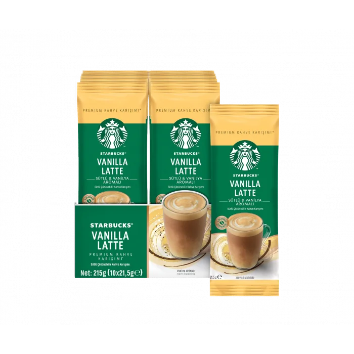 Starbucks Vanilla Latte Premium Kahve Karışımı 21,5 g x 10 Adet