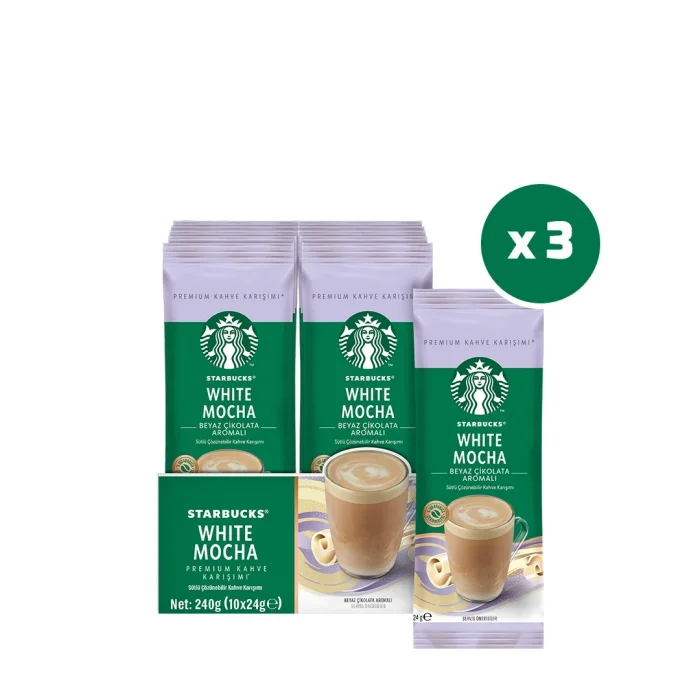 Starbucks White Mocha Premium Kahve Karışımı (10 x 24 g) x 3 Paket