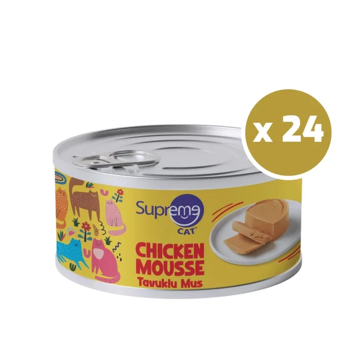 Supreme Cat Tavuklu Püre Yetişkin Konserve Kedi Maması 85gr 24lü