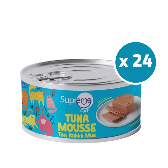 Supreme Cat Ton Balıklı Püre Yetişkin Konserve Kedi Maması 85gr 24lü