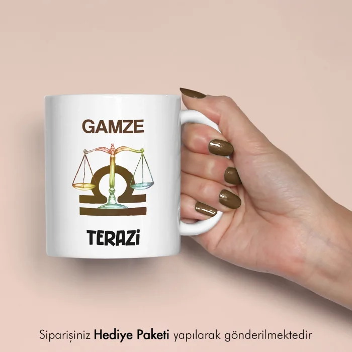 Terazi Burcuna Hediye Kupa Bardak