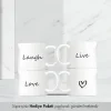 4lü Lovely Tasarımlı Mini Kupa Seti