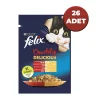 Felix Çifte Lezzet Sığır Etli ve Tavuklu Yaş Kedi Maması 85 Gr x 26 Adet