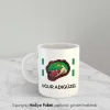 Timsah Baskılı Kişiye Özel İsimli Kupa Bardak