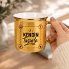Kendin Tasarla Porselen Altın Enamel Kupa