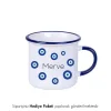 Nazar Boncuğu Temalı Kişiye Özel İsimli Enamel Kupa Bardak
