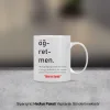 Öğretmen Kelime Anlamlı Kişiye Özel Kupa Bardak
