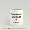2’Li Kupa Sevgilim de Sevgilim Kişiye Özel İsimli Kupa