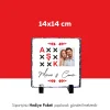 Sevgiliye Özel Aşk Yazılı Fotoğraf Ve İsim Baskılı Doğal Taş 15X15 cm