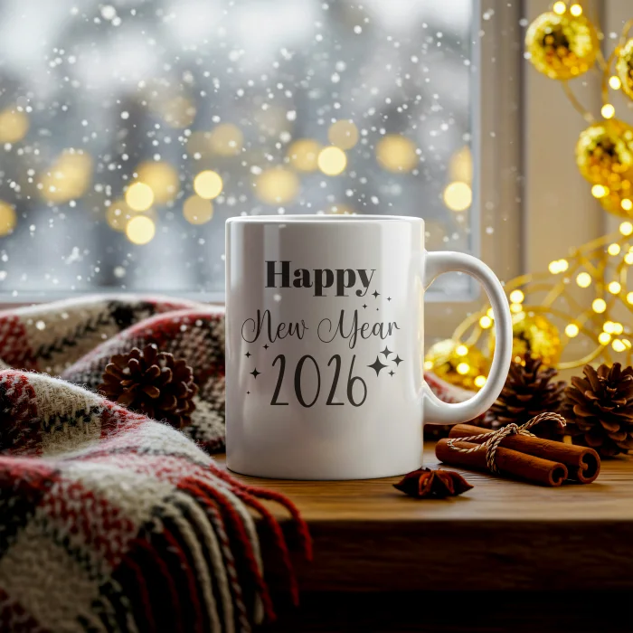 Happy New Year Yılbaşı 2026 Hediyesi Kupa Bardak