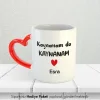 Kaynanam Da Kaynanam Kişiye Özel İsimli Kırmızı Kalpli Kupa Bardak