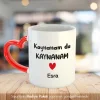 Kaynanam Da Kaynanam Kişiye Özel İsimli Kırmızı Kalpli Kupa Bardak