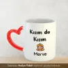 Kızım Da Kızım Kişiye Özel İsimli Kalpli Kupa Bardak