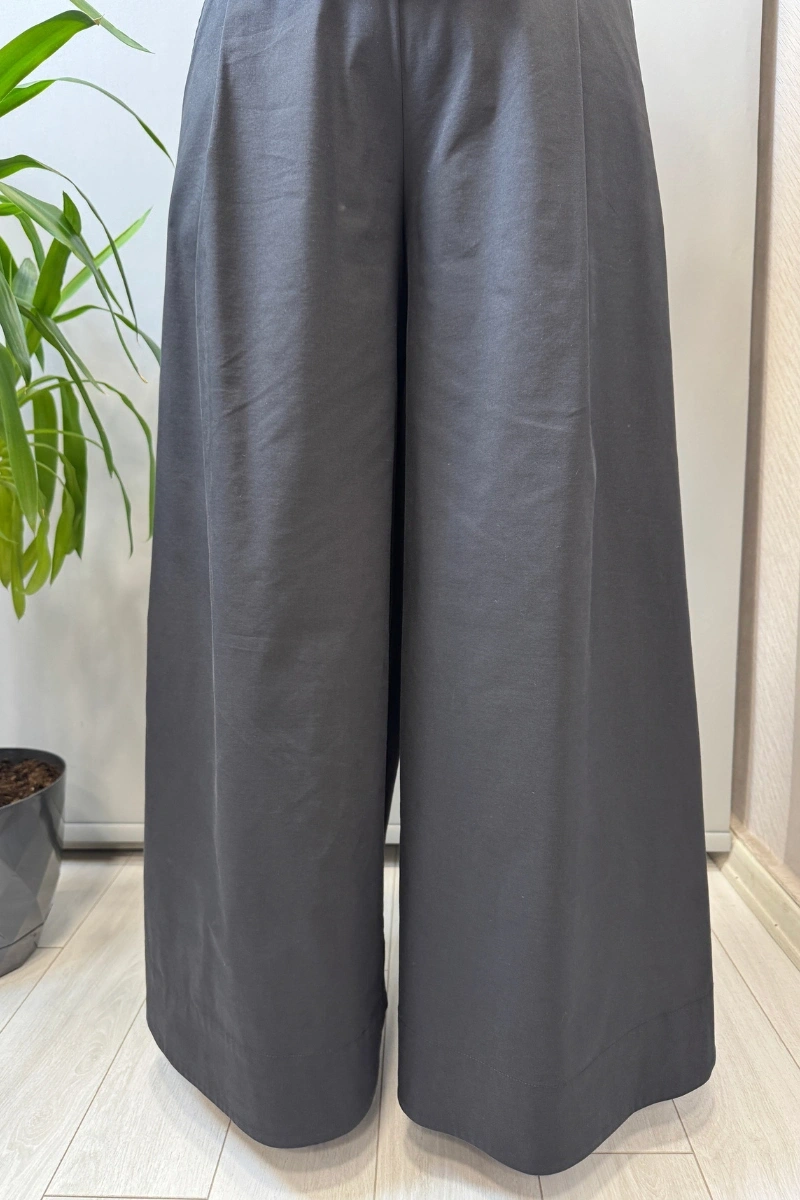 Clande Bol Paça Palazzo Pantolon Siyah 2601-1013