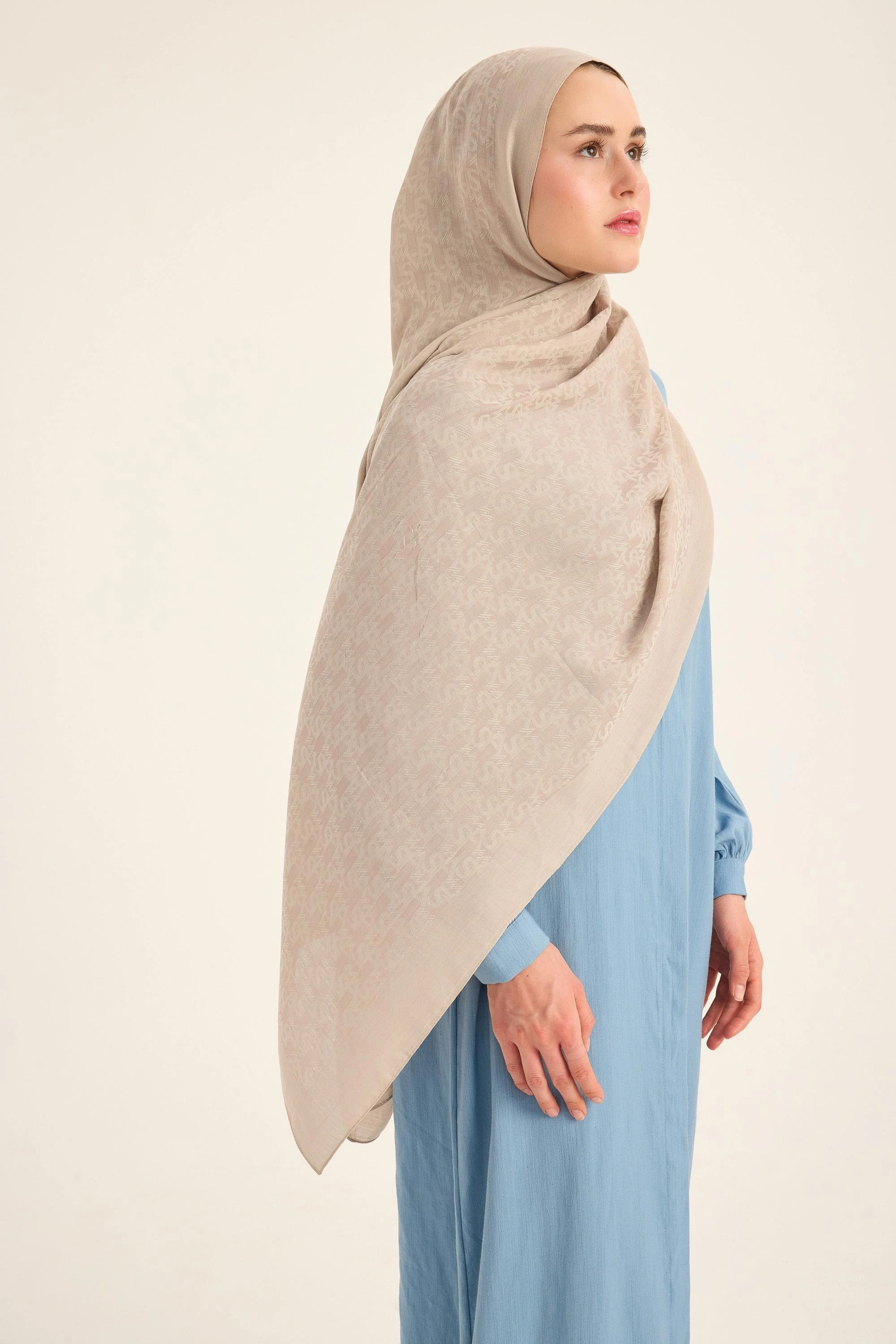 Maisa REMZ İPEK PAMUK TENSEL ŞAL 70*190 CM - TAŞ