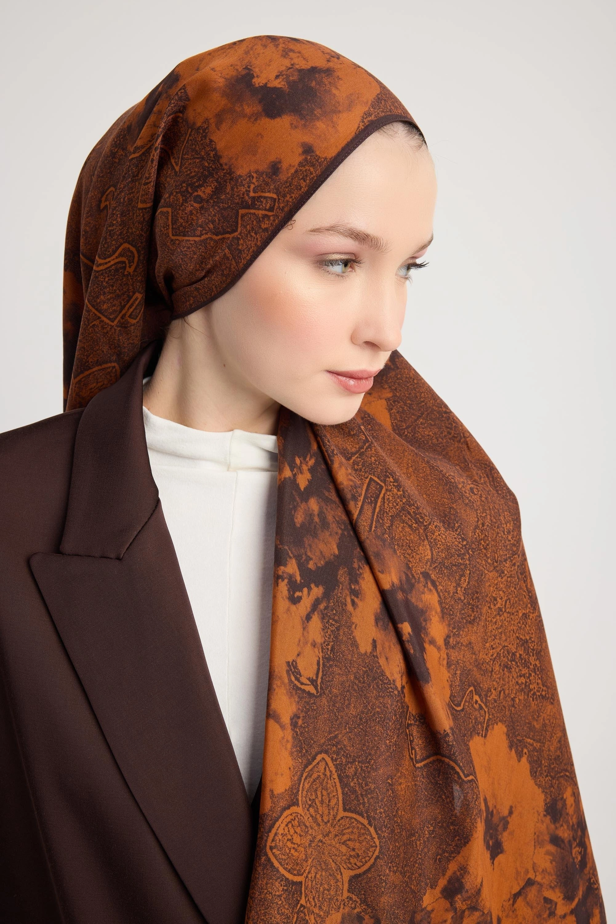 Maisa GÜLRUH FLOŞ VİSKON ŞAL 70*190 CM - TABA