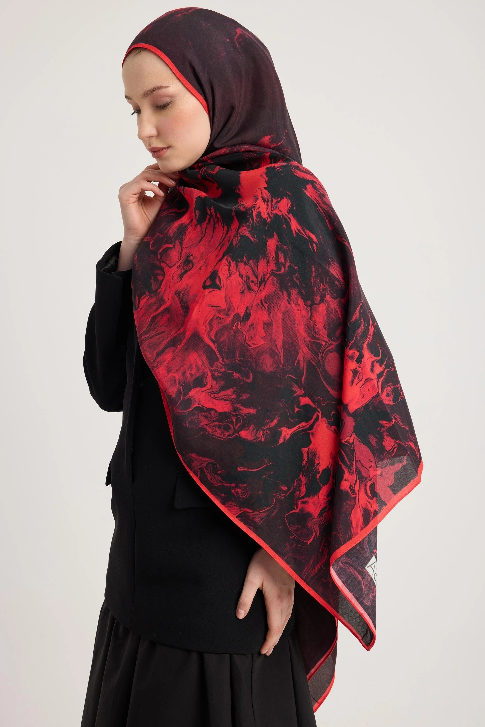 Maisa SABA FLOŞ VİSKON ŞAL 70*190 CM - MÜRDÜM