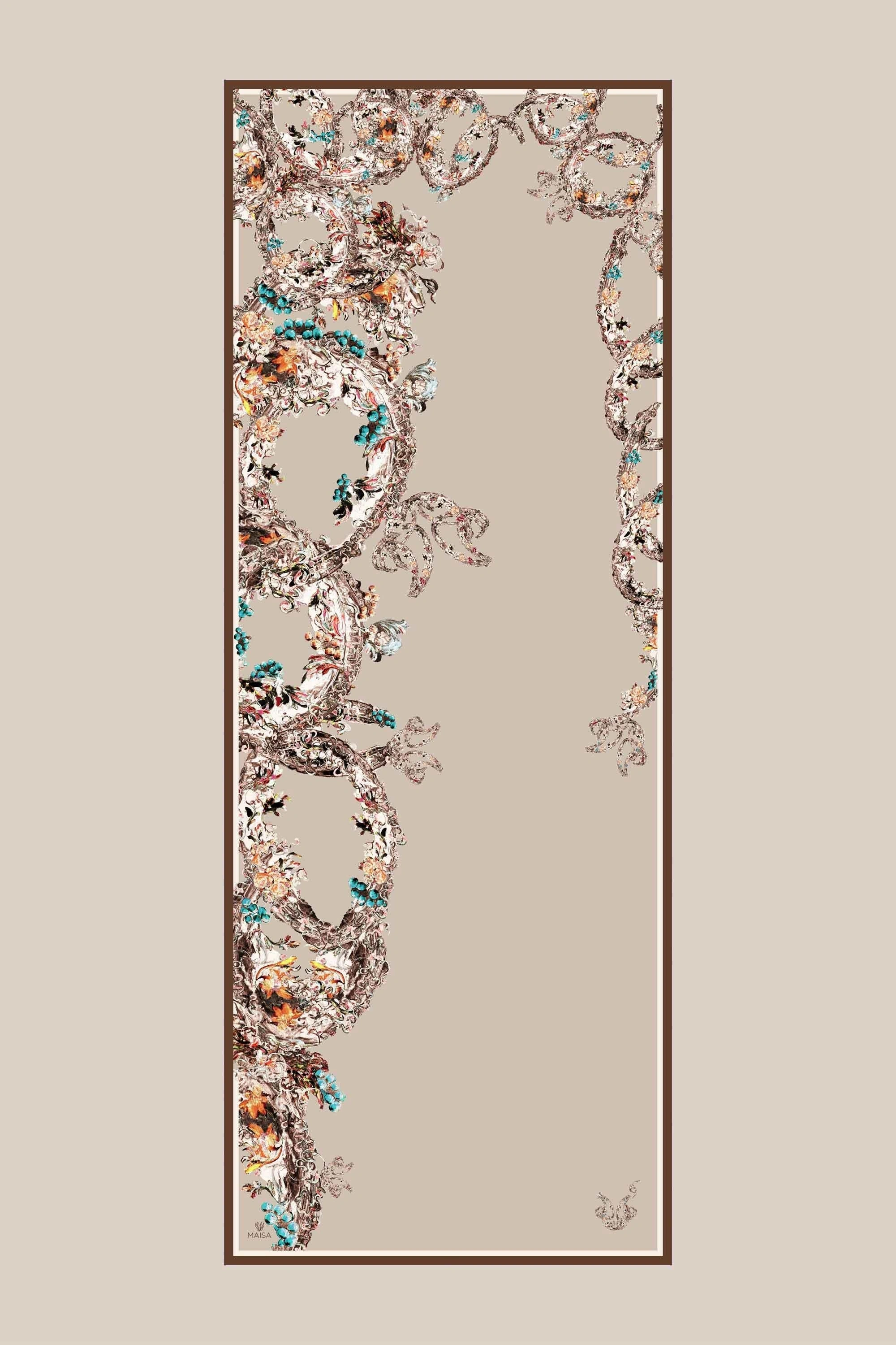 Maisa ŞEBNEM FLOŞ VİSKON ŞAL 70*190 CM - VİZON