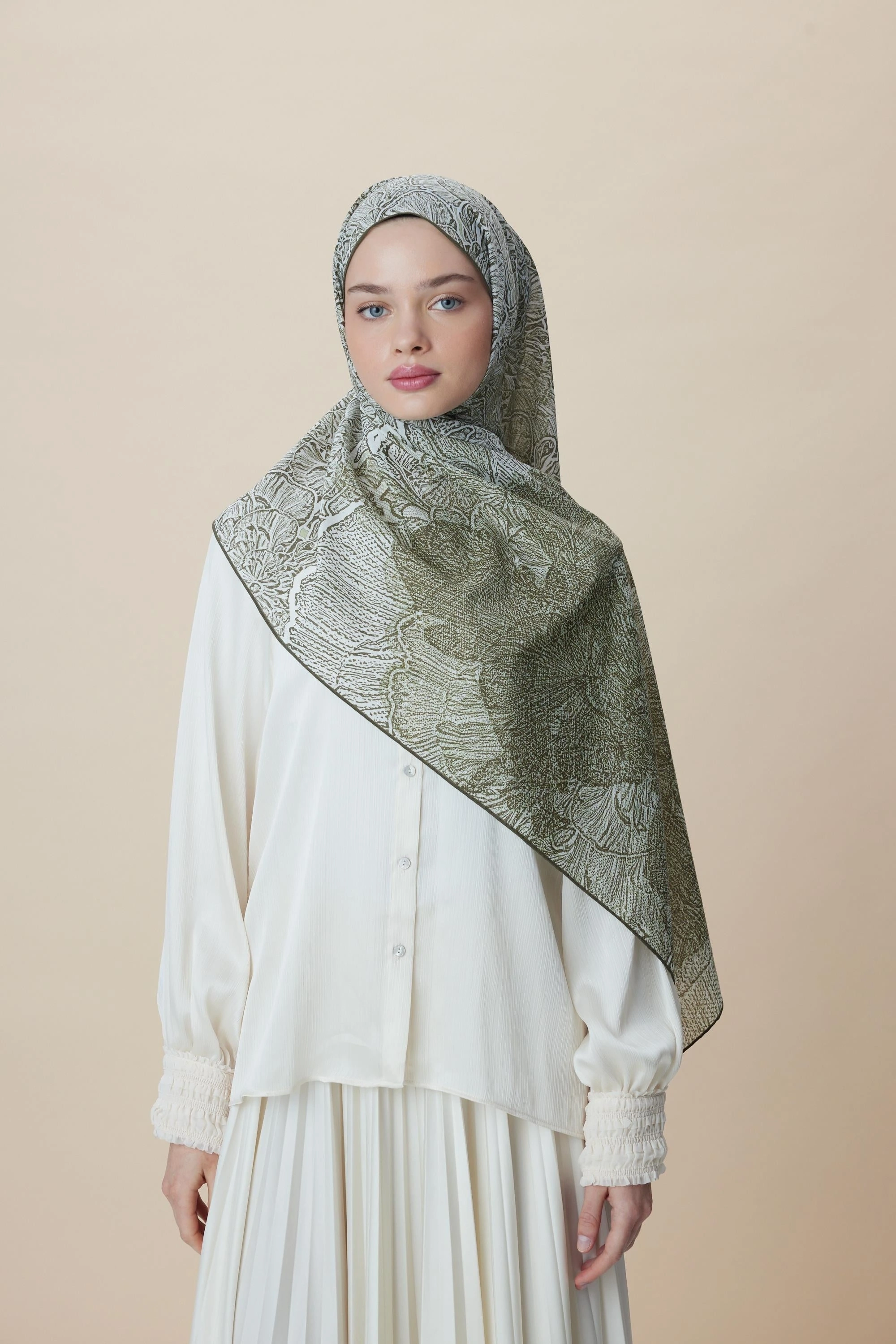 Maisa SEDEF FLOŞ VİSKON ŞAL 70*190 CM - BEJ